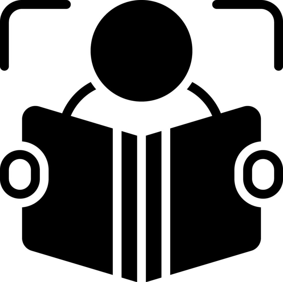 solid icon for reader vector