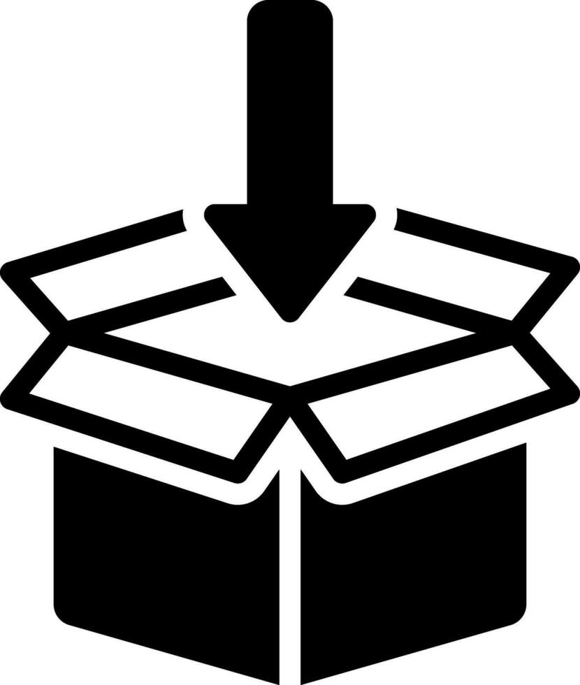 solid icon for packaging vector