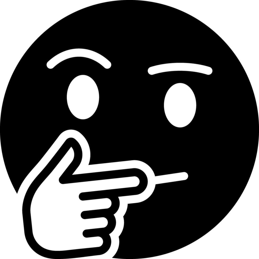 solid icon for considering vector