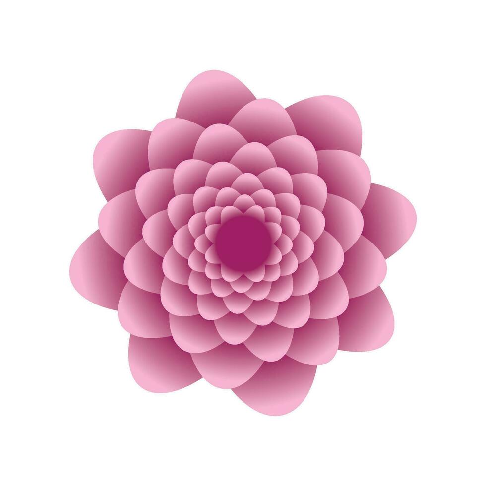 icono de flor rosa vector