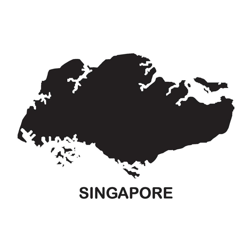 Singapore map icon vector