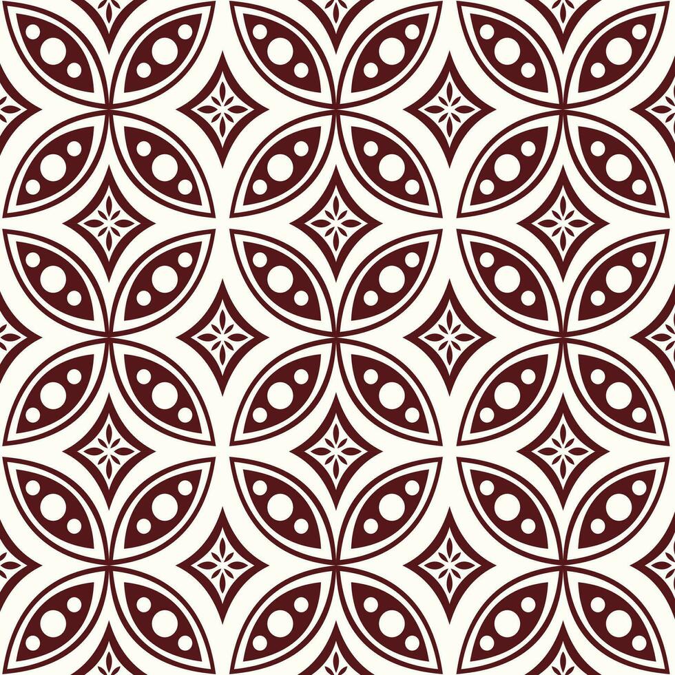 Traditional Indonesian batik kawung motif Vector batik design