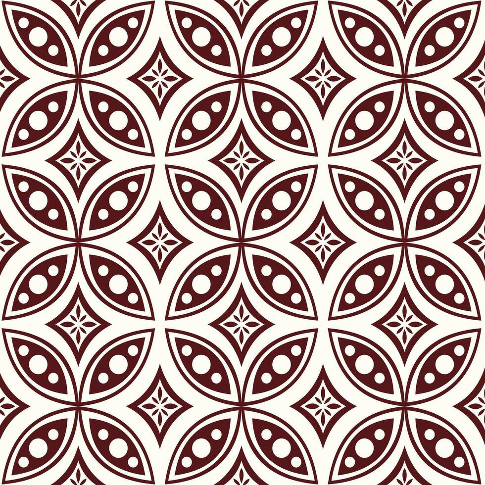 Traditional Indonesian batik kawung motif Vector batik design