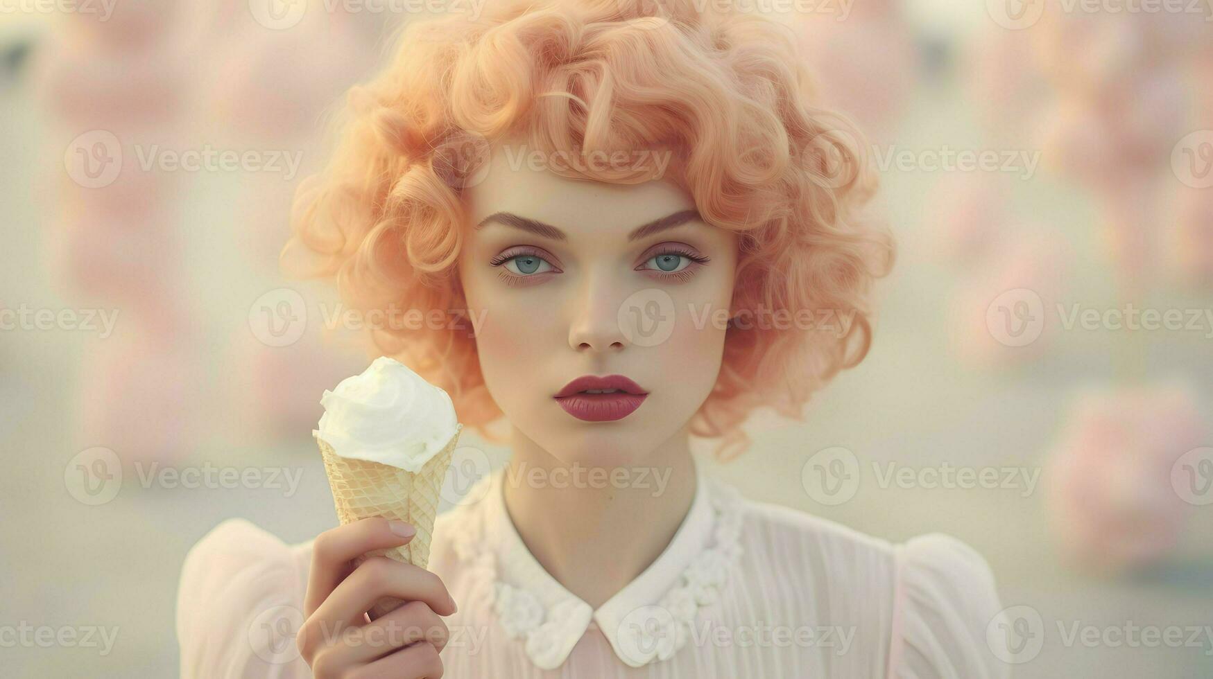 Ice cream illustration background design, summer vibes, ice cool photo