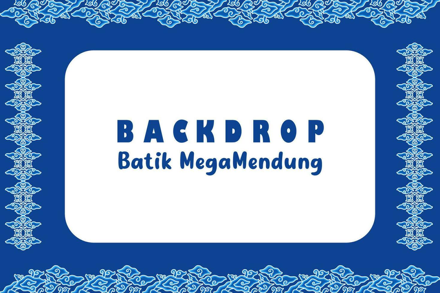 Backdrop Design Motif Batik megamendung vector
