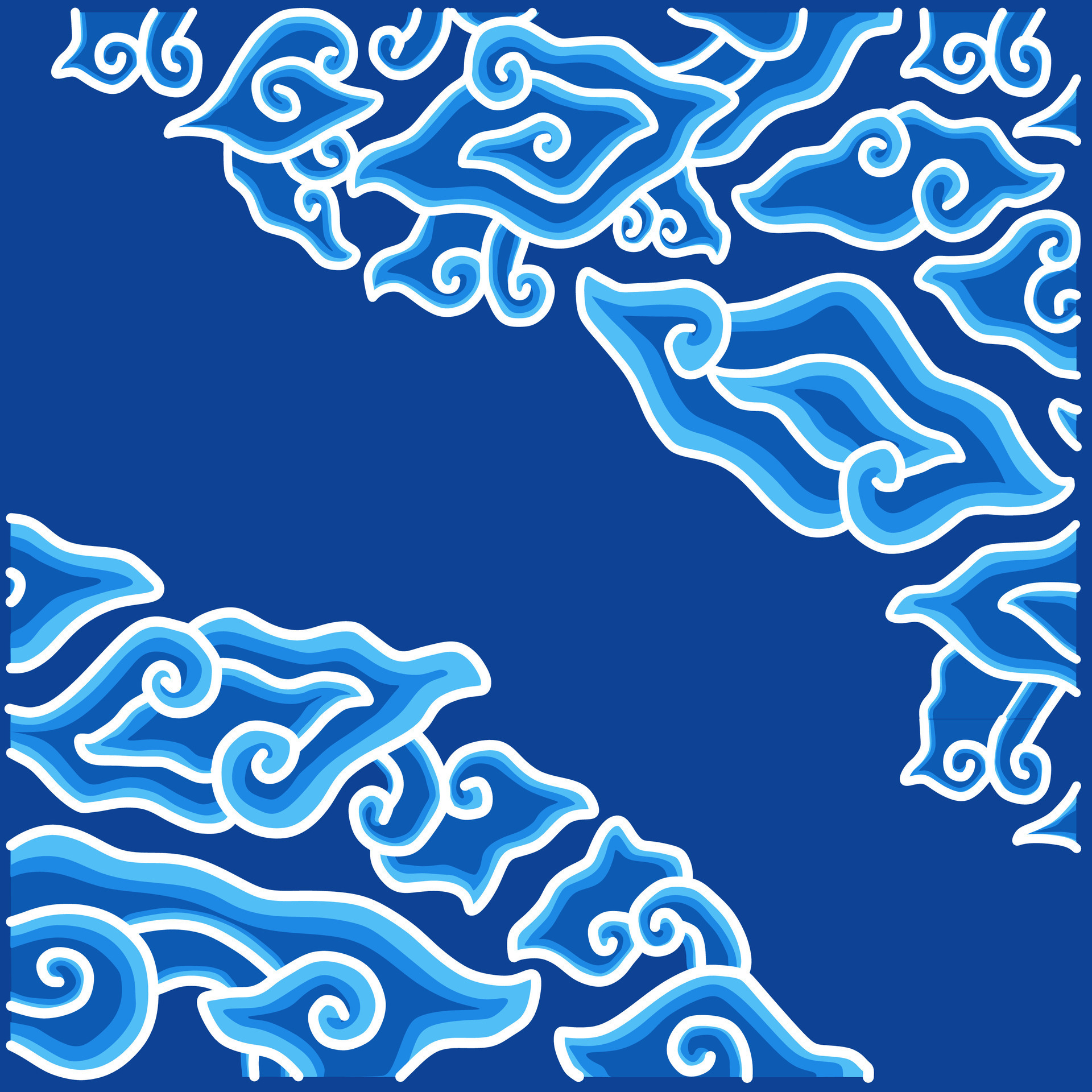 Traditional Indonesian batik motif Megamendung batik design 29090206