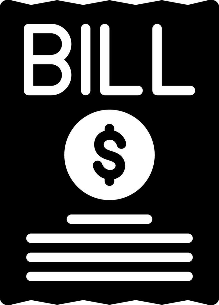 solid icon for billing vector