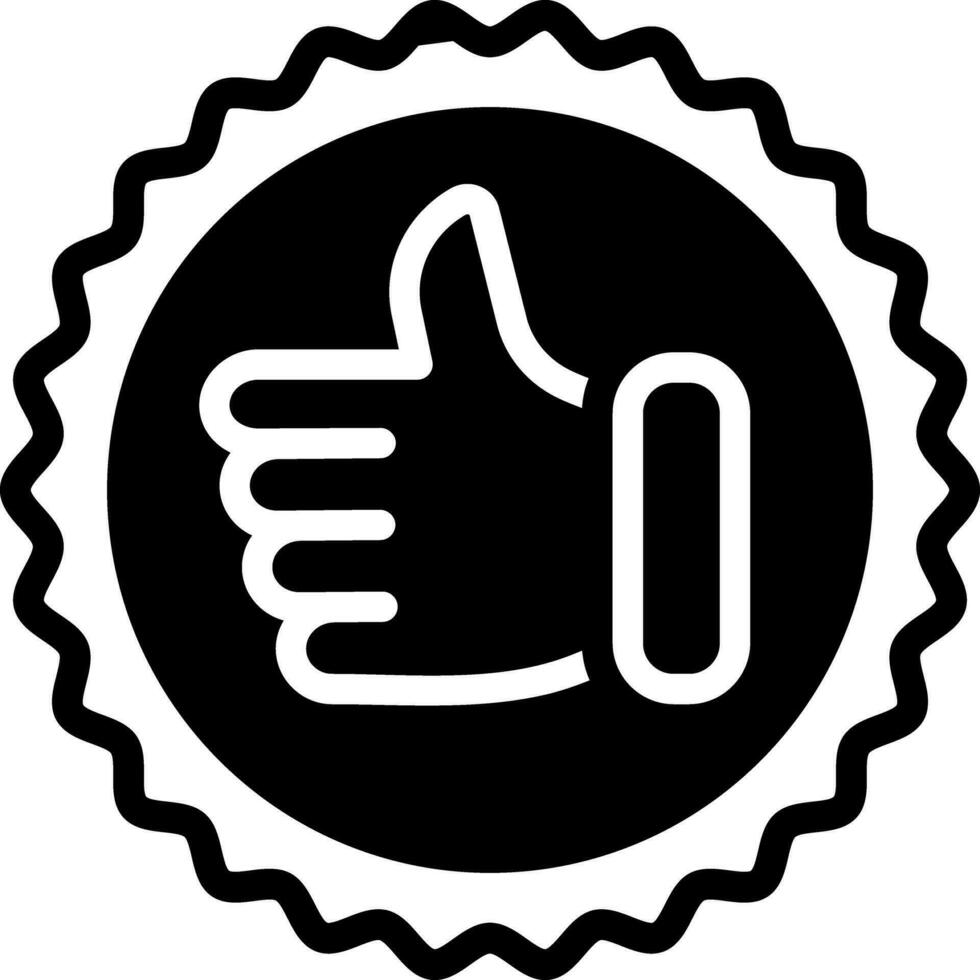 solid icon for endorsement vector