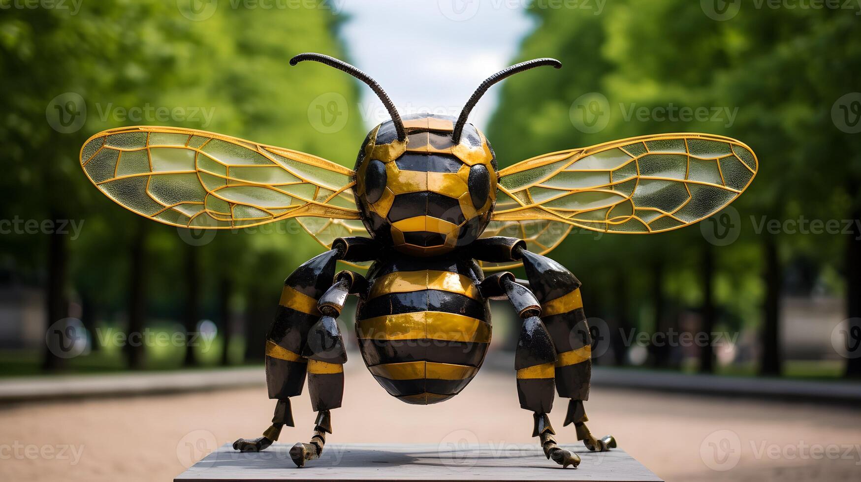 Bee or honeybee, honey comb, background, photo
