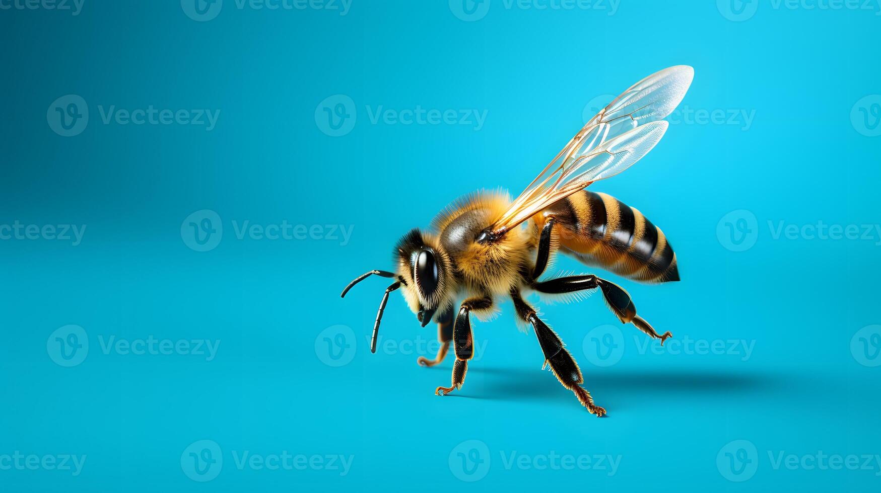 Bee or honeybee, honey comb, background, photo
