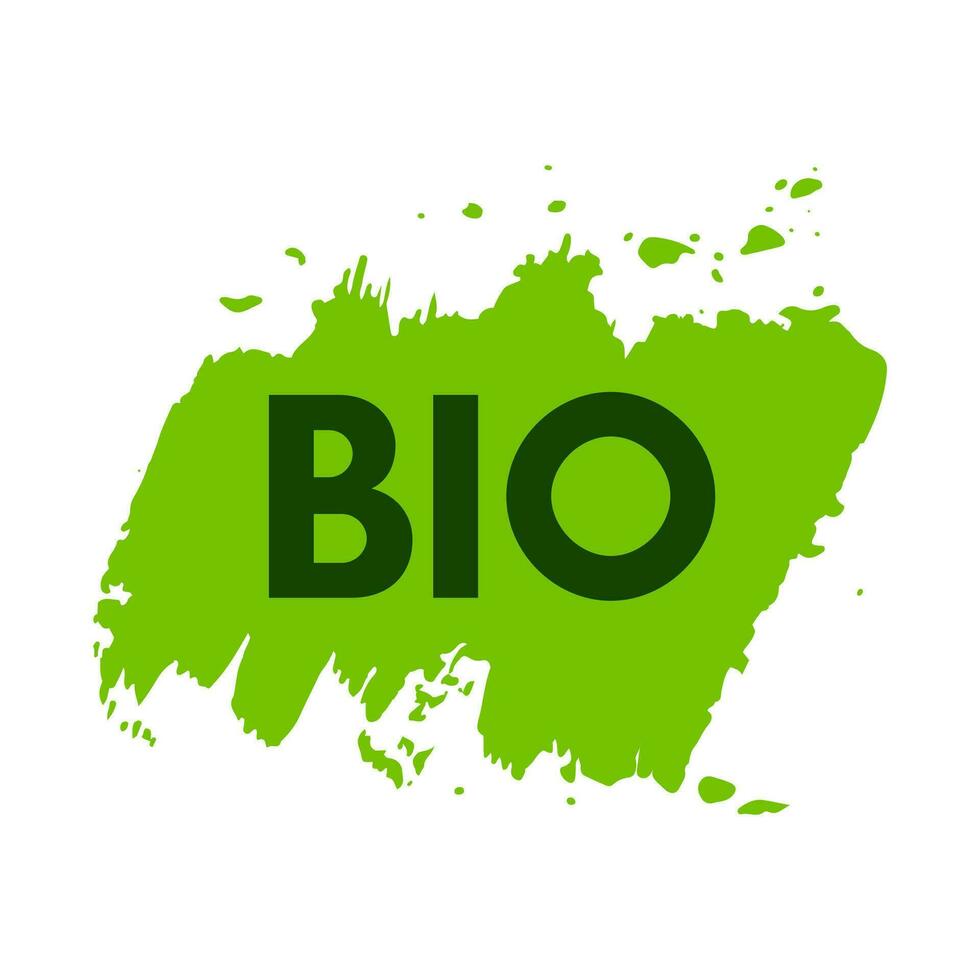 Green natural bio labels vector