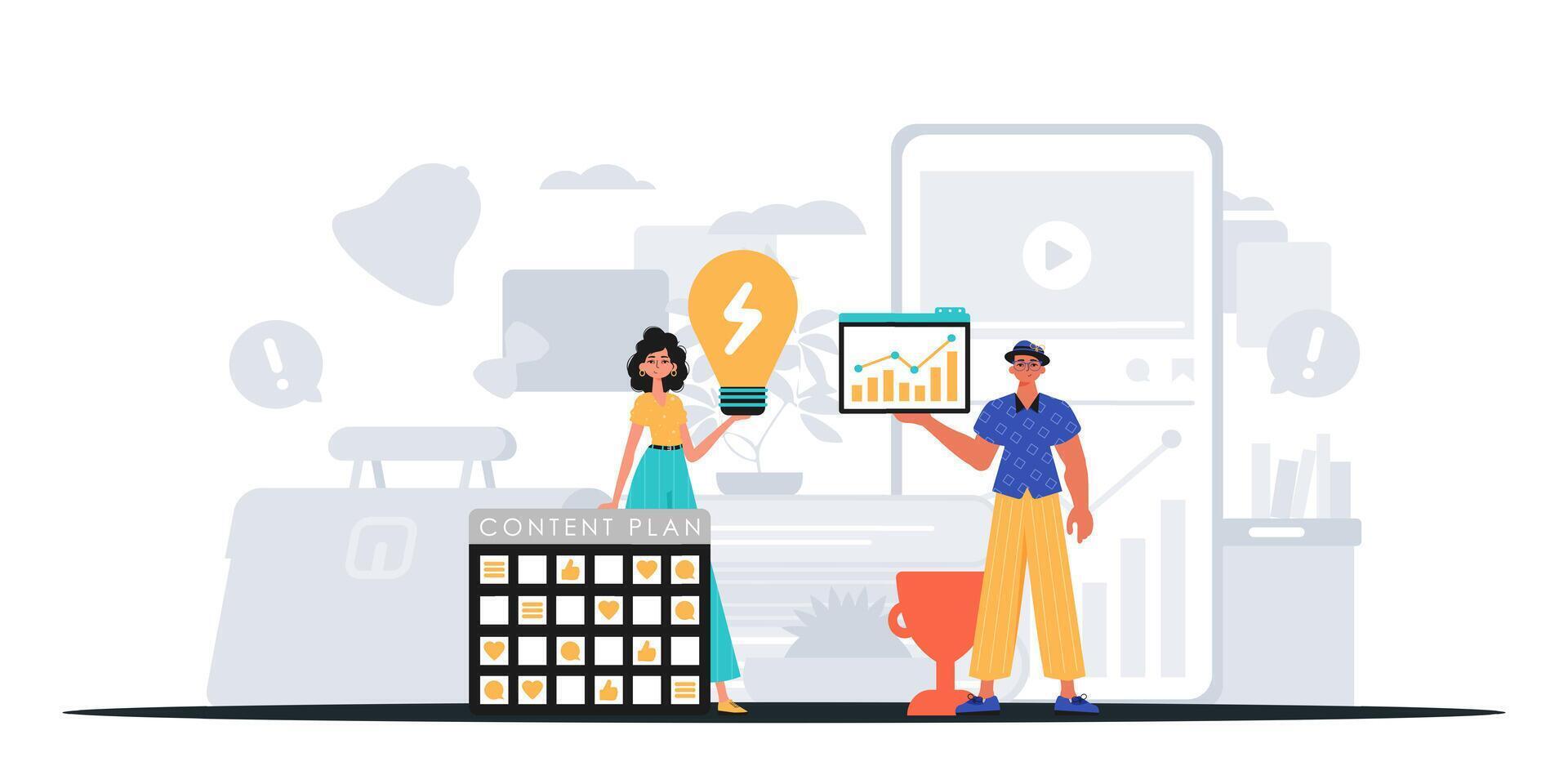 Digital Marketing Team. Ready to use banner vector