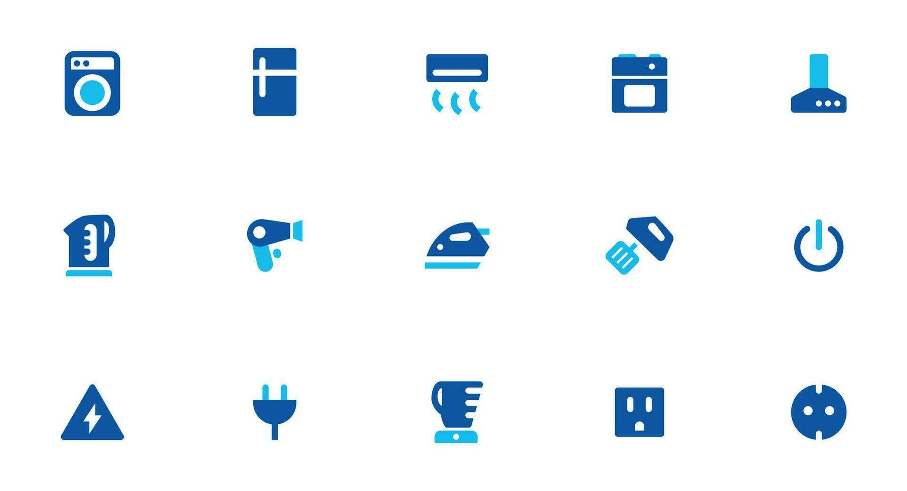 Household appliances. Home appliances and electronics icons. Vector illustration.