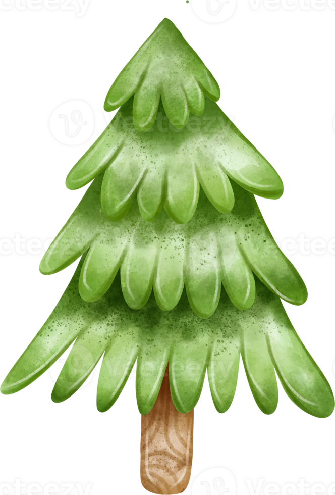 Green Pine Christmas Tree Decoration png