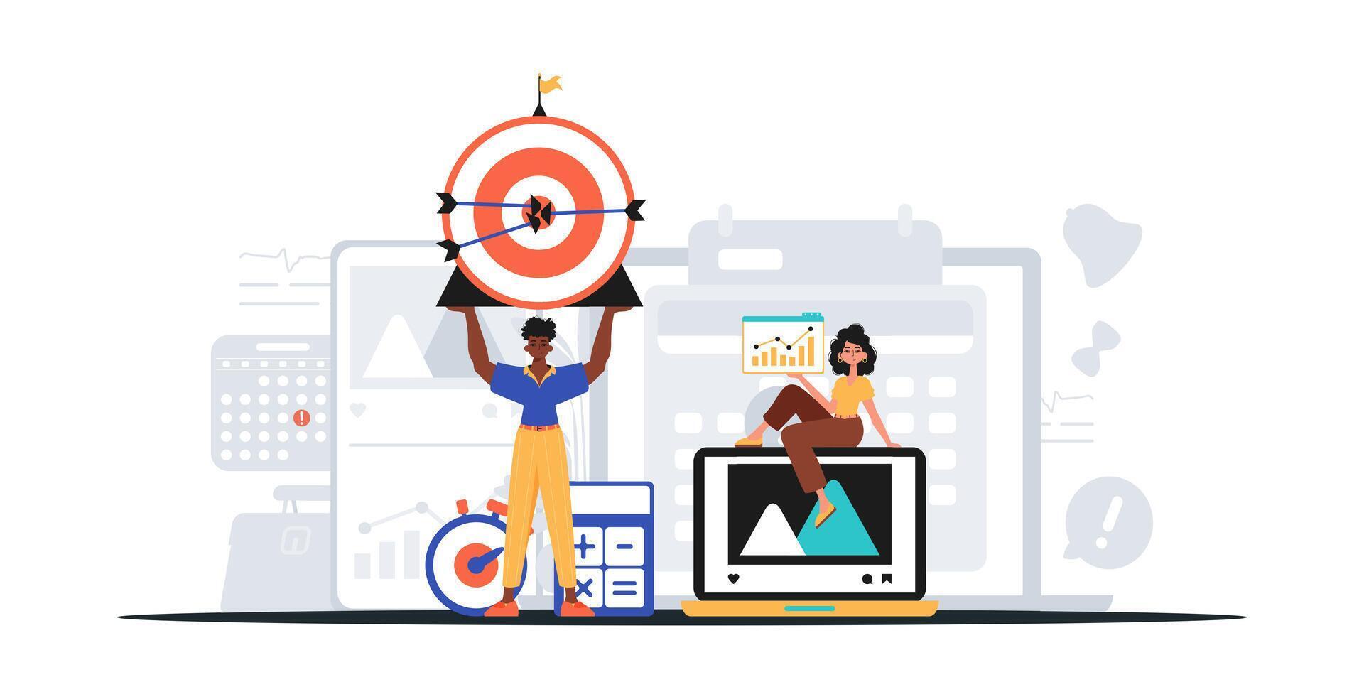 Digital Marketing Team. Ready to use banner vector