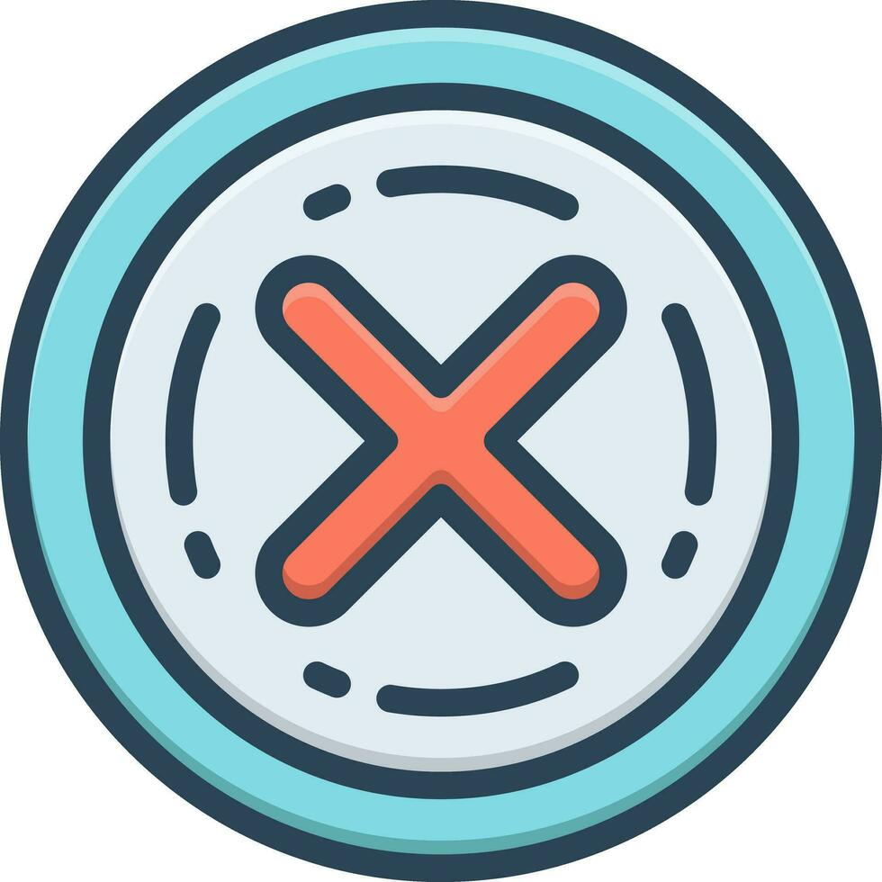 color icon for elimination vector