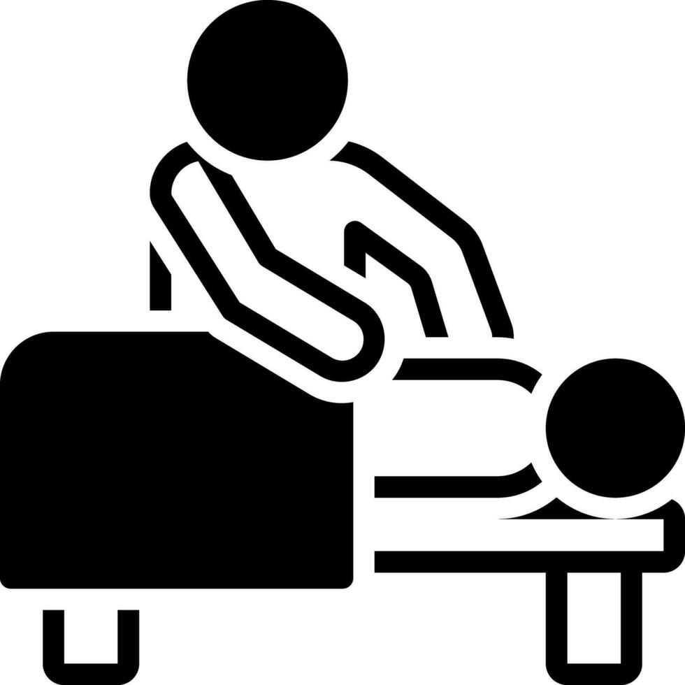 solid icon for massage vector