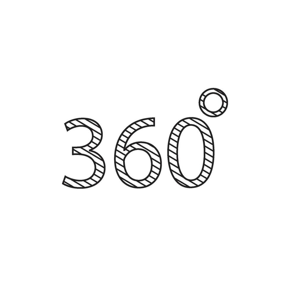 vector icono de 360 grados