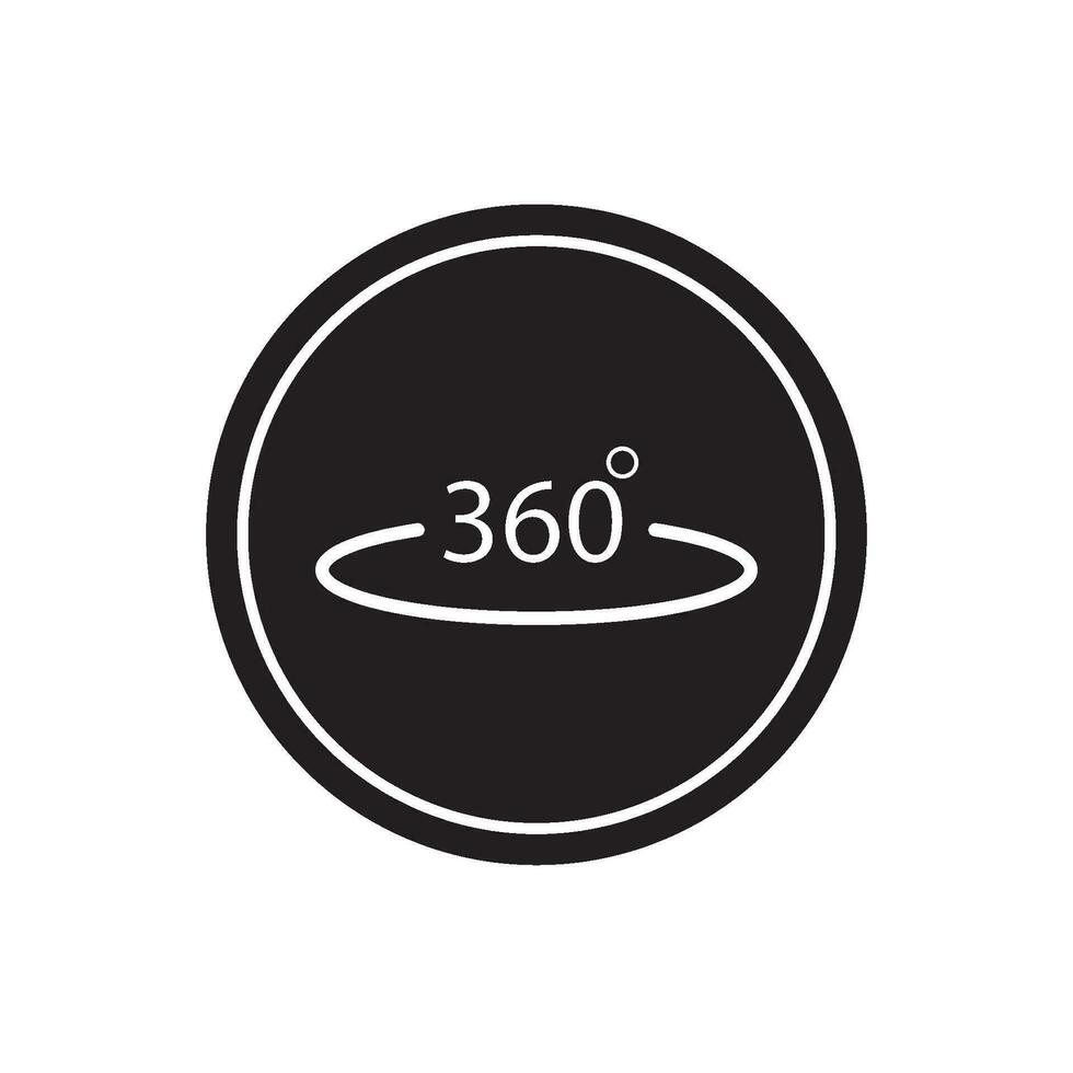 360 degree icon vector