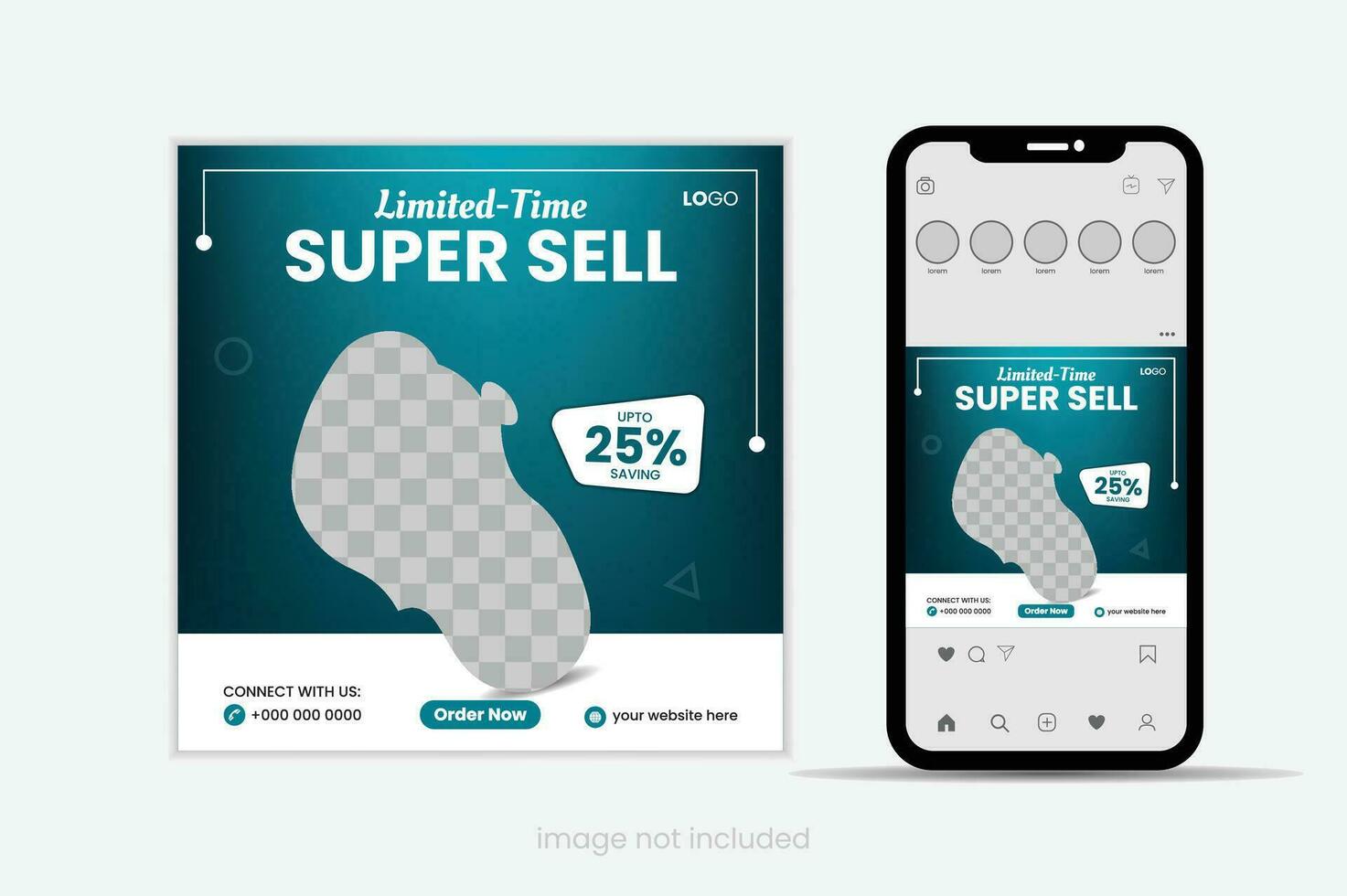 Watch social media post design vector
