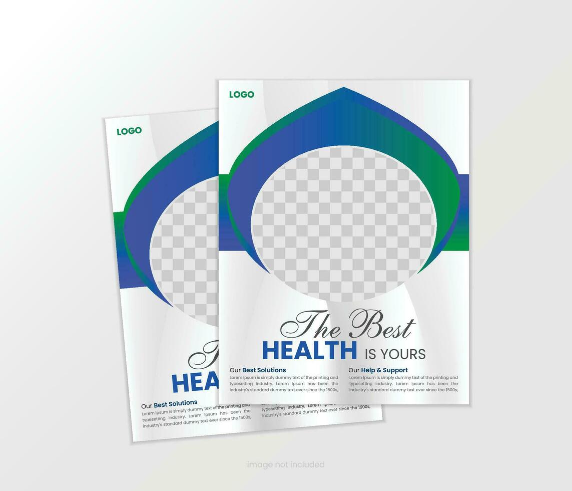 healthcare and medical flyer or poster design layout vector