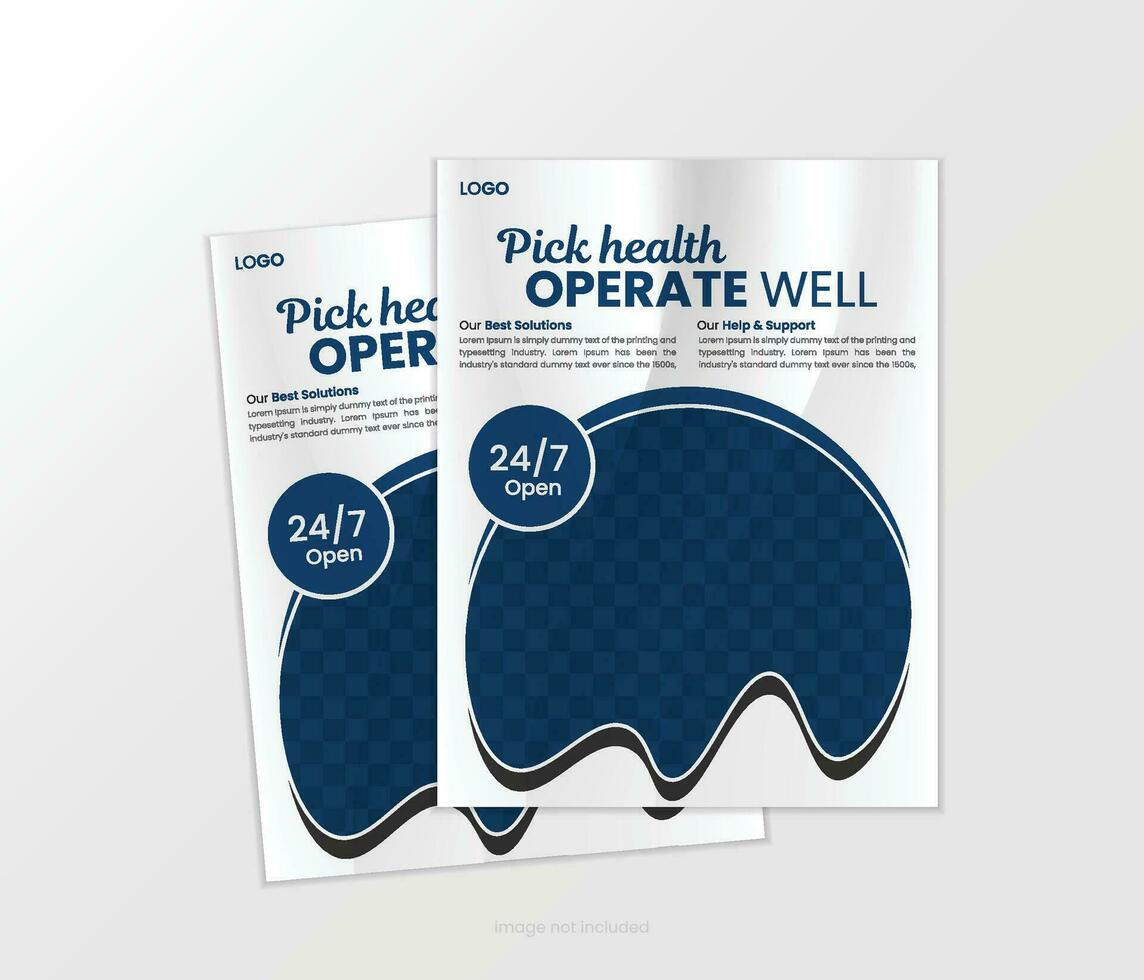 healthcare and medical flyer or poster design layout vector