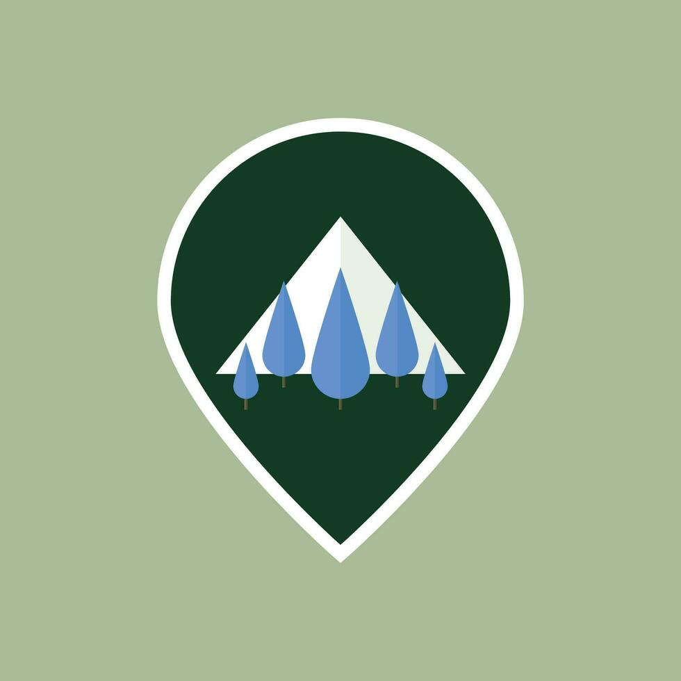 forest mountain company logo icon business vector concept idea