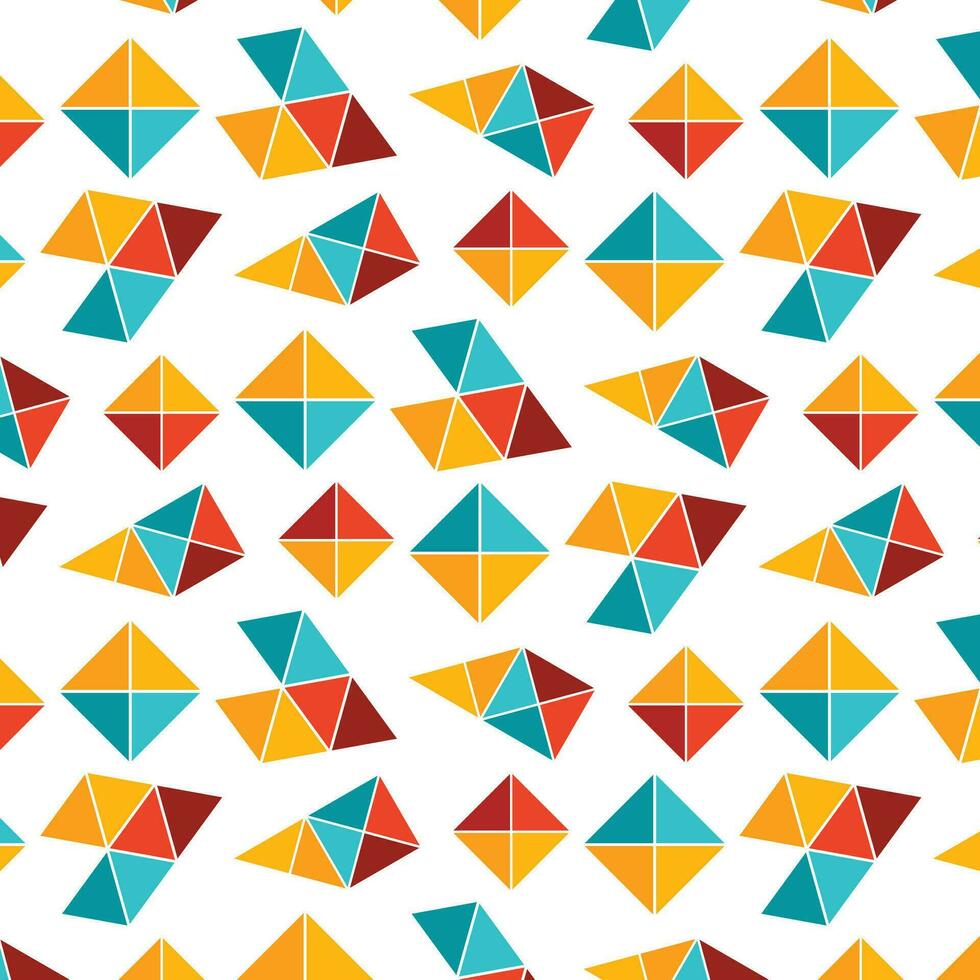 colorful minimal geometric shapes pattern background vector illustration