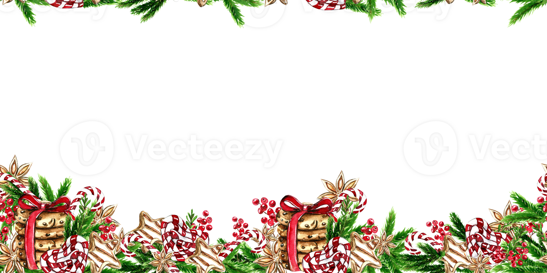 Horizontal seamless background for Christmas and New Year. png