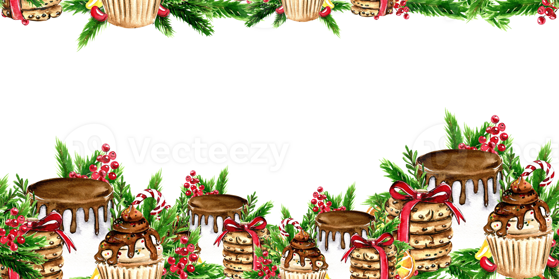 Horizontal seamless background for Christmas and New Year. png