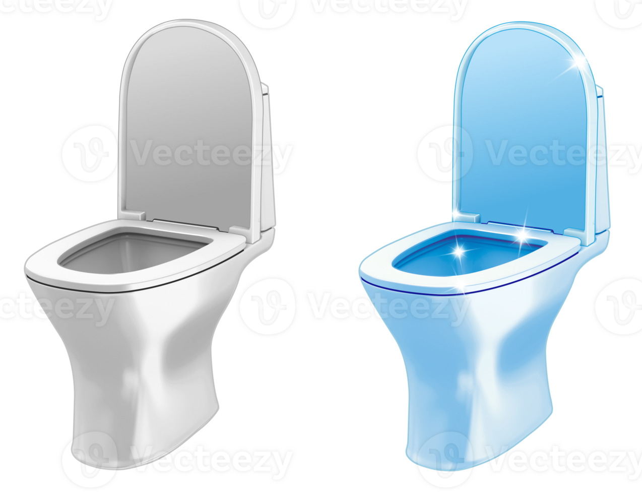 3d rendering, modern toilet wc in bathroom isolated png
