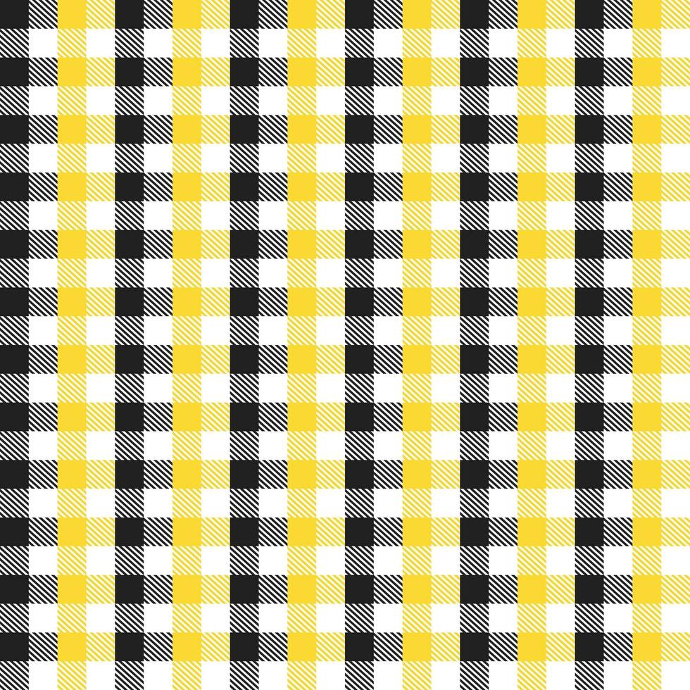 Yellow and black plaid pattern with oblique line inside background. plaid pattern background. plaid background. Seamless pattern. for backdrop, decoration, gift wrapping, gingham tablecloth, blanket. vector