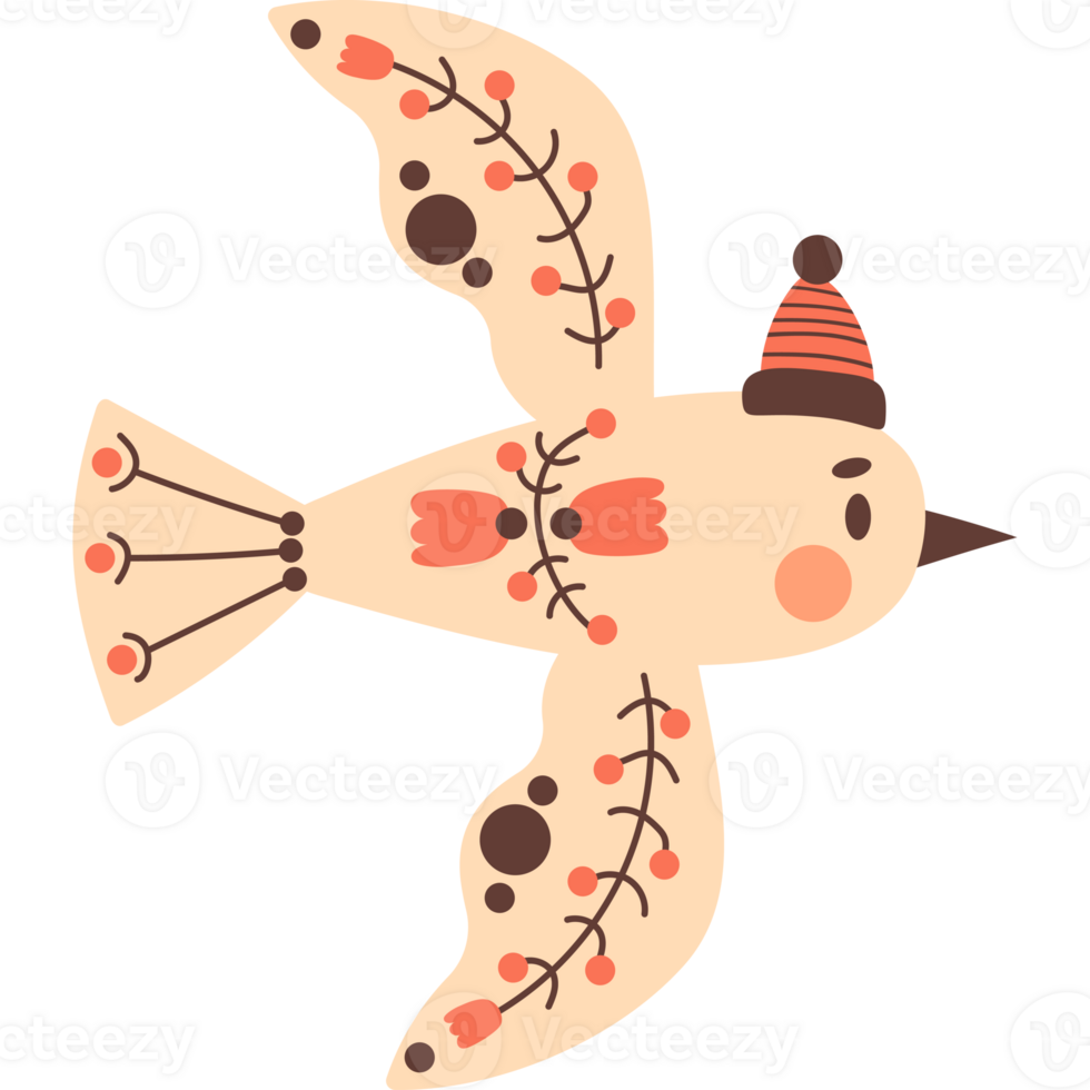 Winter folk bird png