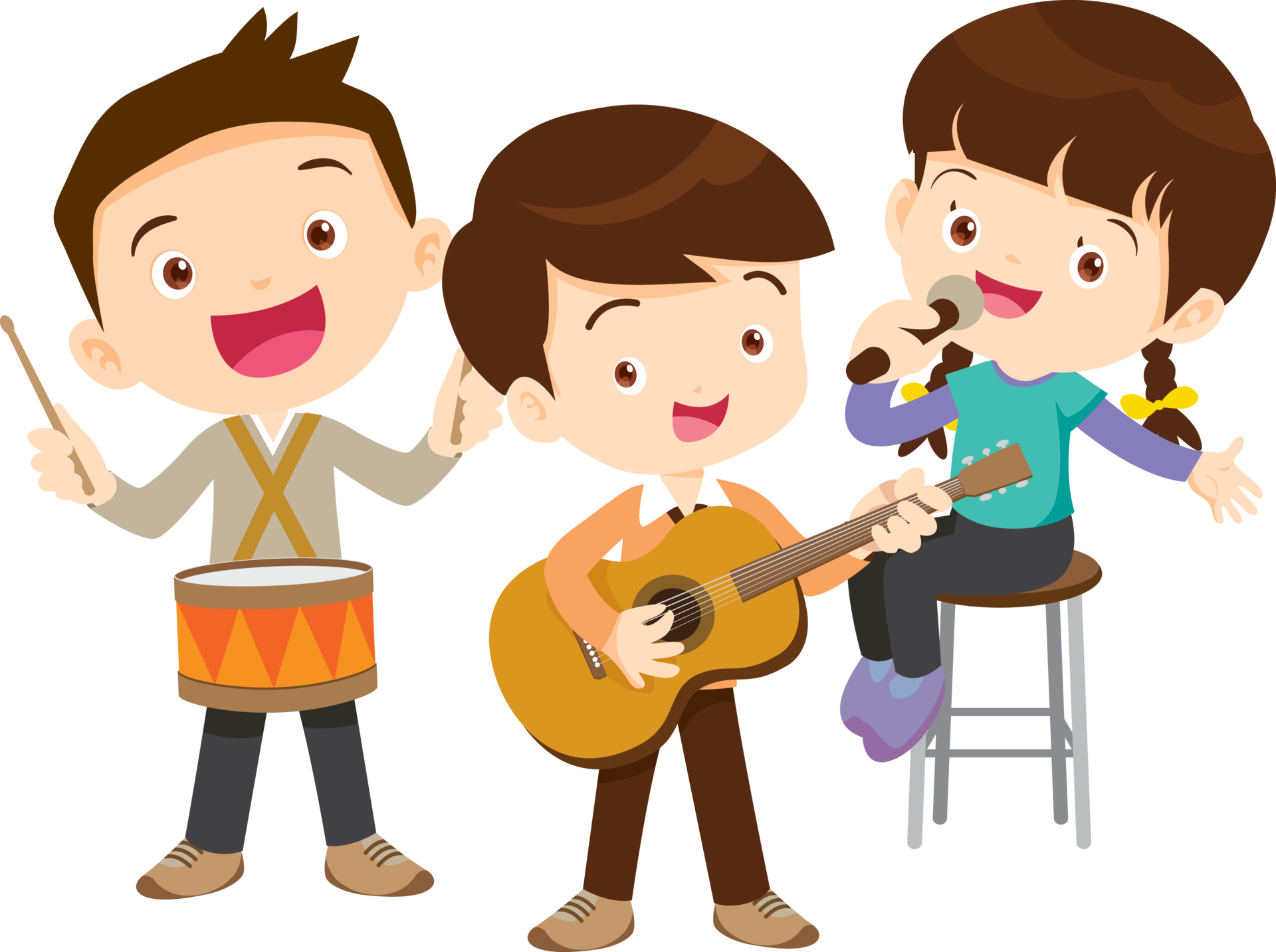 children-sing-and-playing-musical-instruments-music-kids-29091336-png