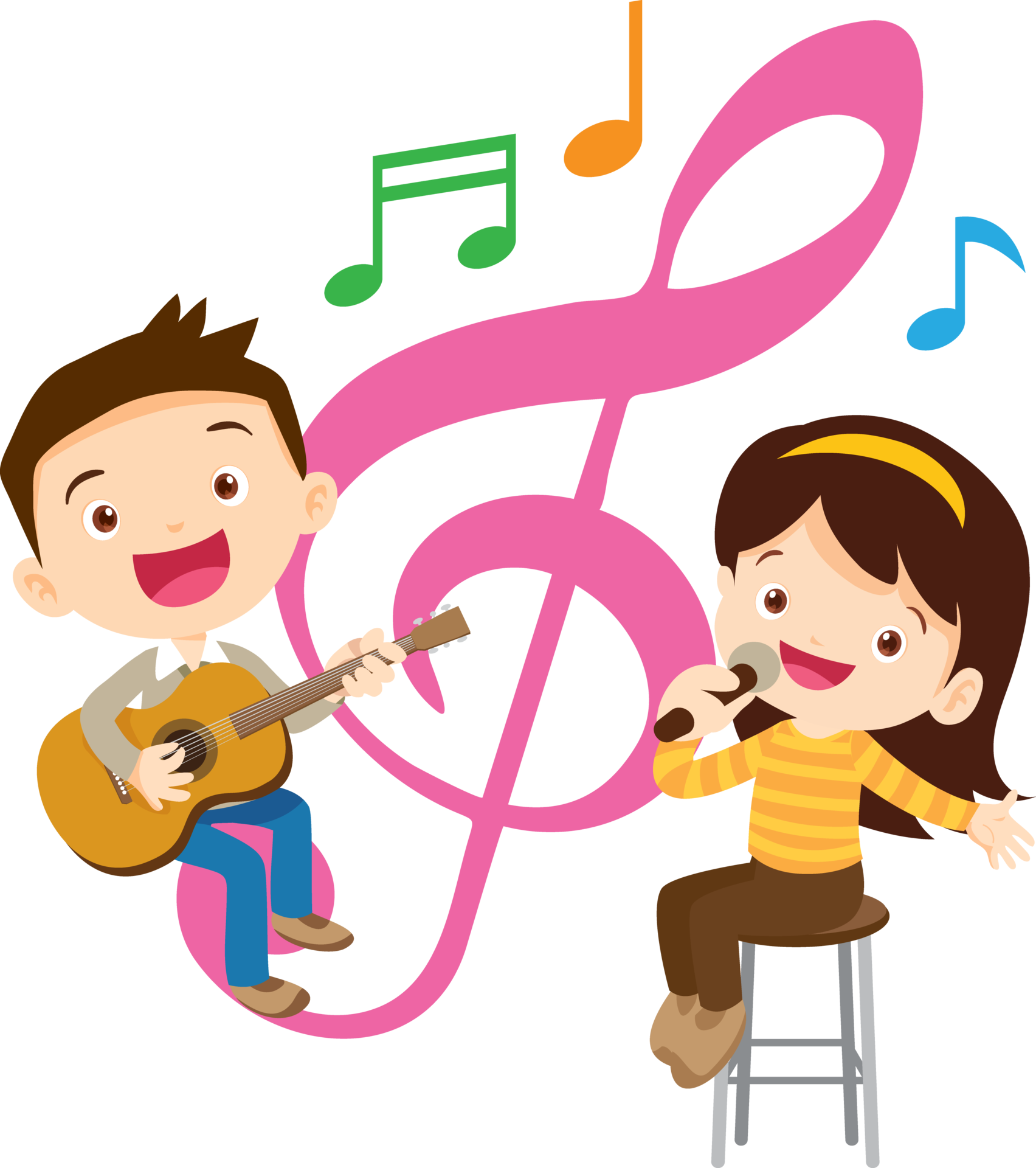 children-sing-and-playing-musical-instruments-music-kids-29091361-png