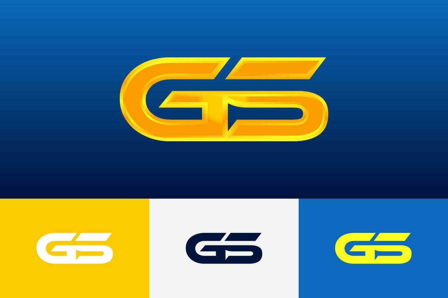 GS Initial Modern Logo Gradient Template for Business Identity vector