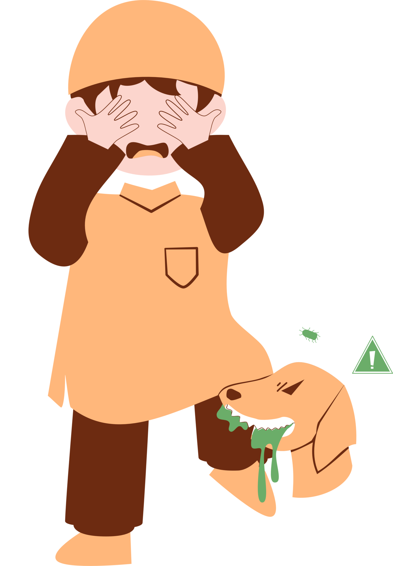 Rabies dog bite a kid 29091500 PNG