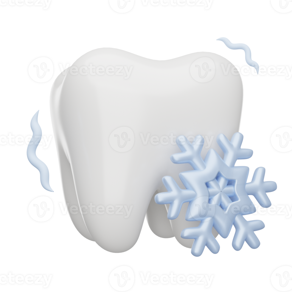 sensível dentes 3d render ícone png