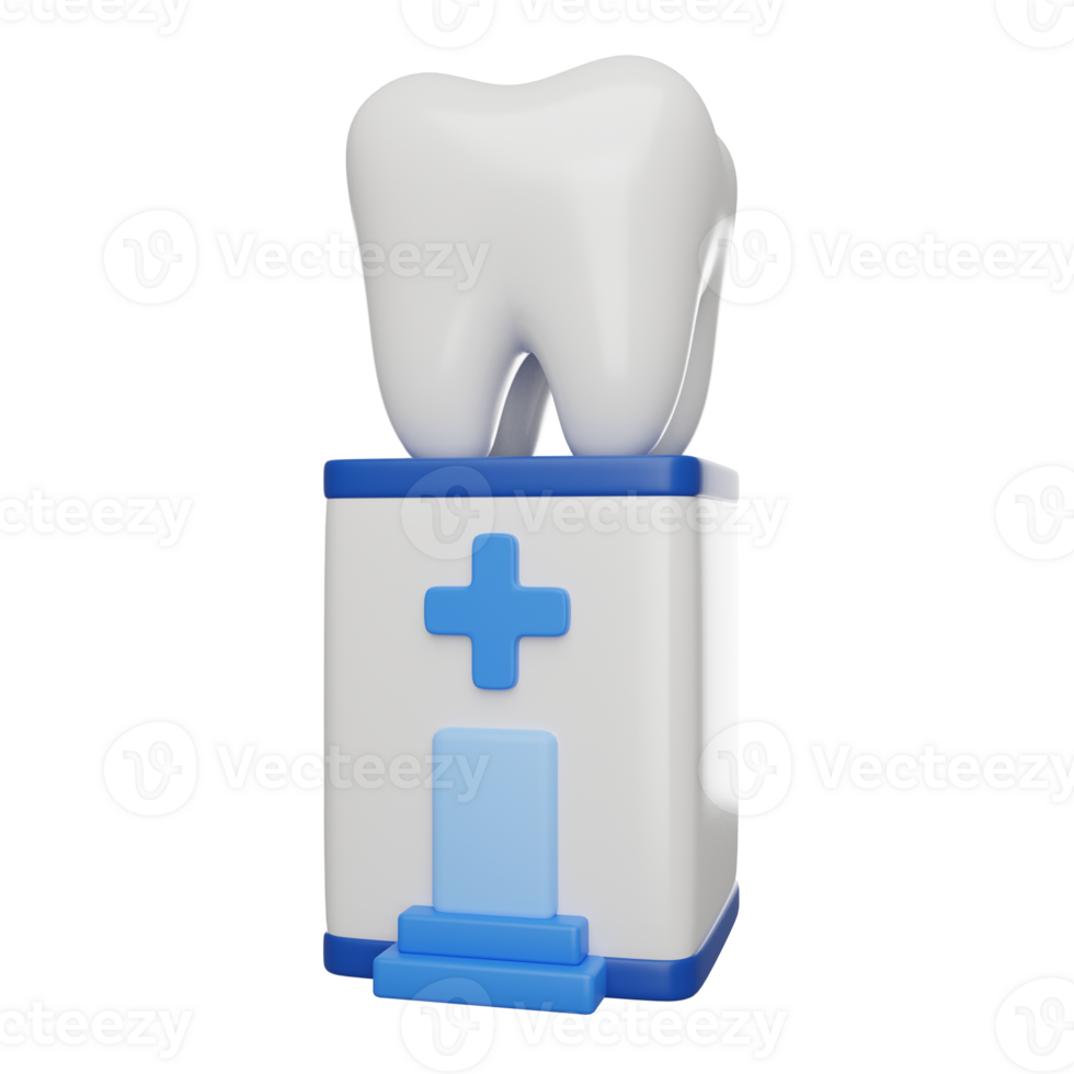 dental clínica ou hospital 3d render ícone png