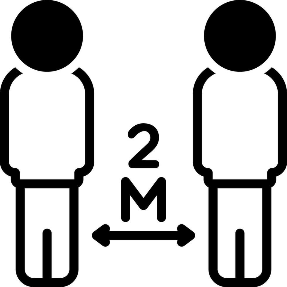 solid icon for metres vector