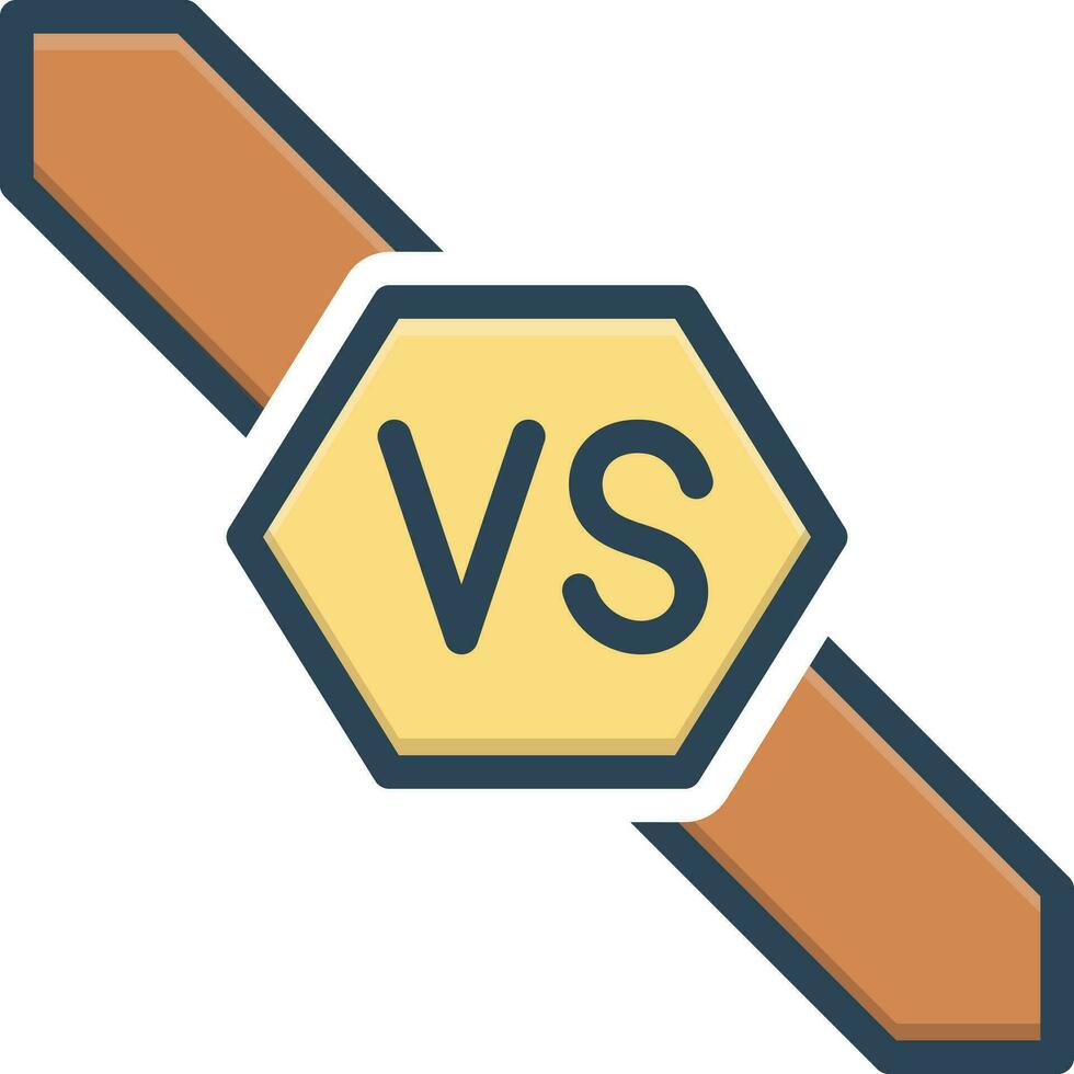 color icon for versus vector