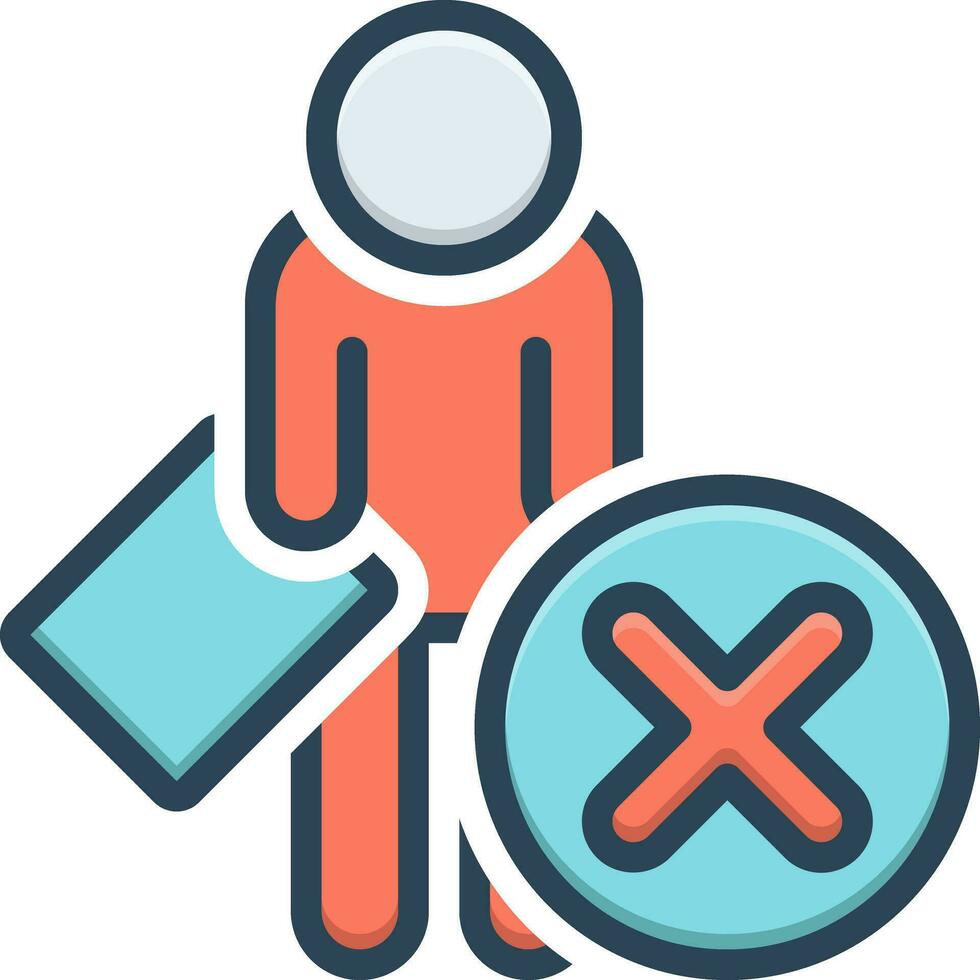 color icon for fail vector