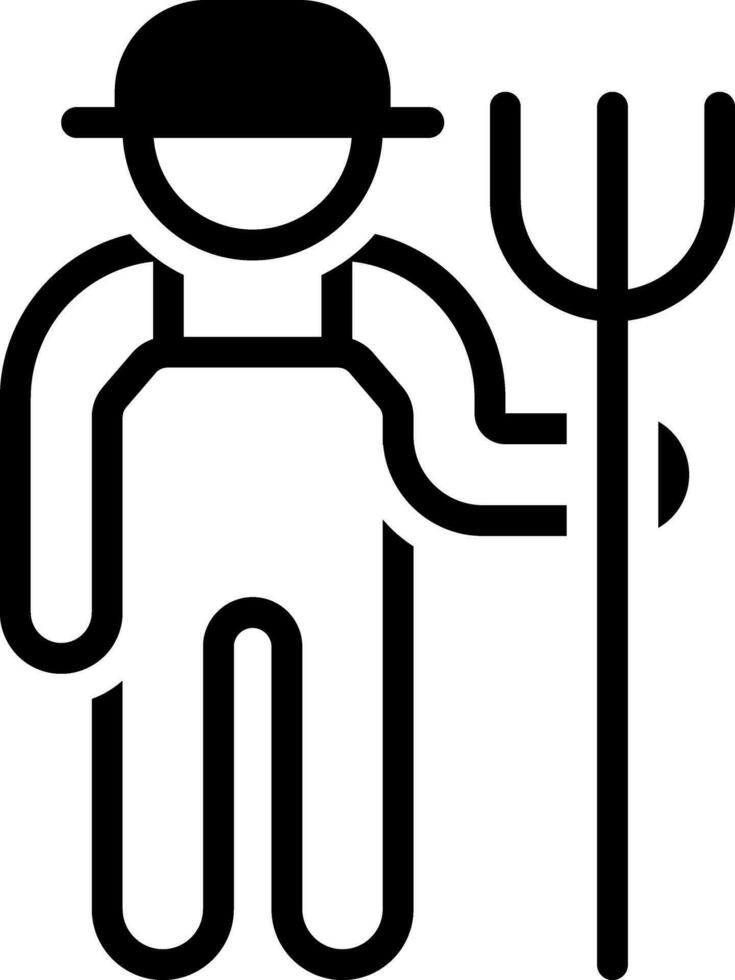 solid icon for farmers vector