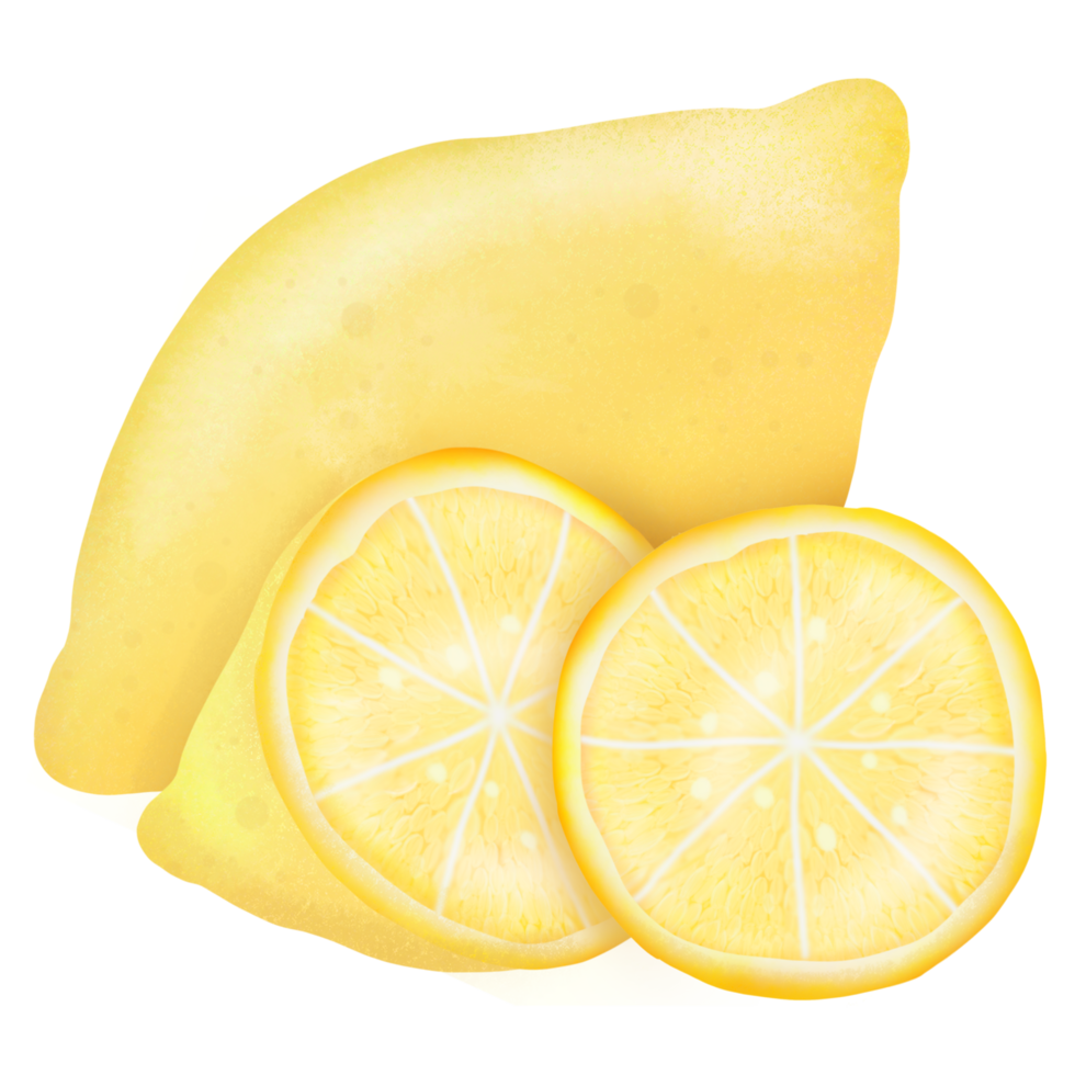 Lemon,vegetables and fruits 5 colors,yellow, orange png