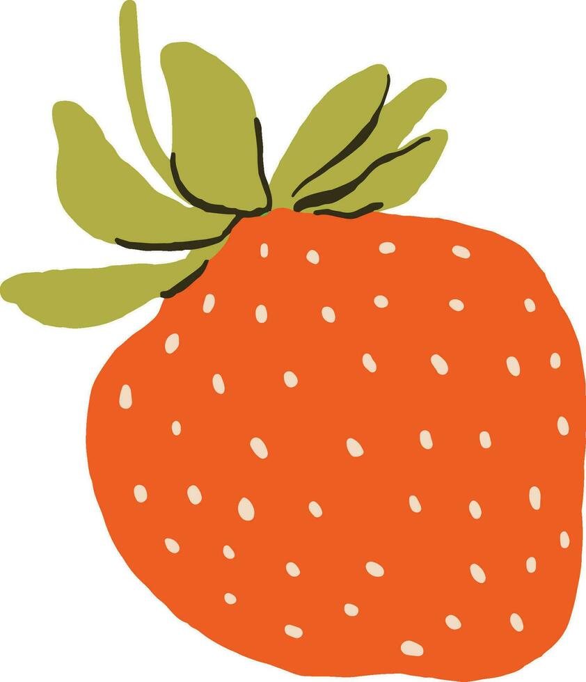 Simple Strawberry Illustration Vector File