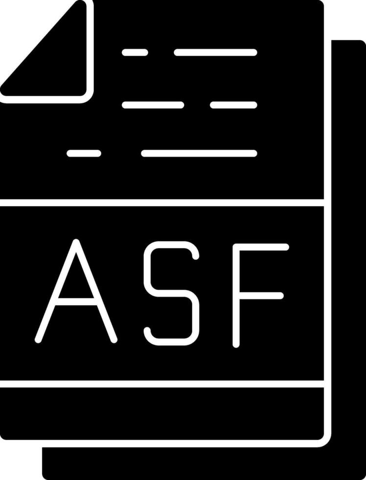 Asf File Format Vector Icon Design