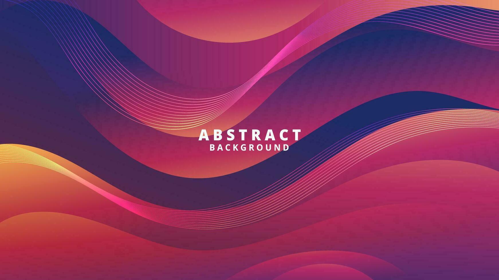 Abstract Gradient red blue liquid Wave Background vector