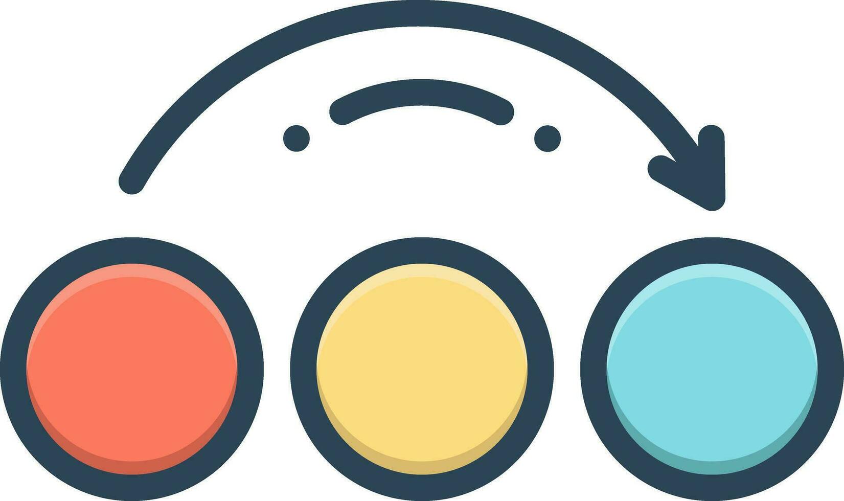 color icon for skip vector