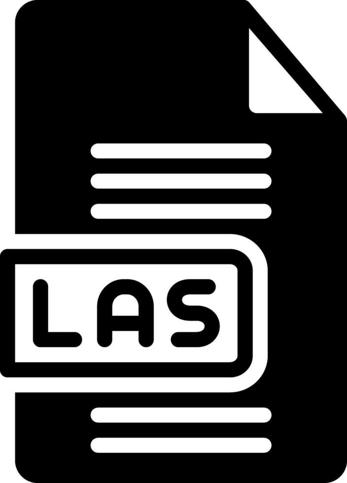 solid icon for las vector