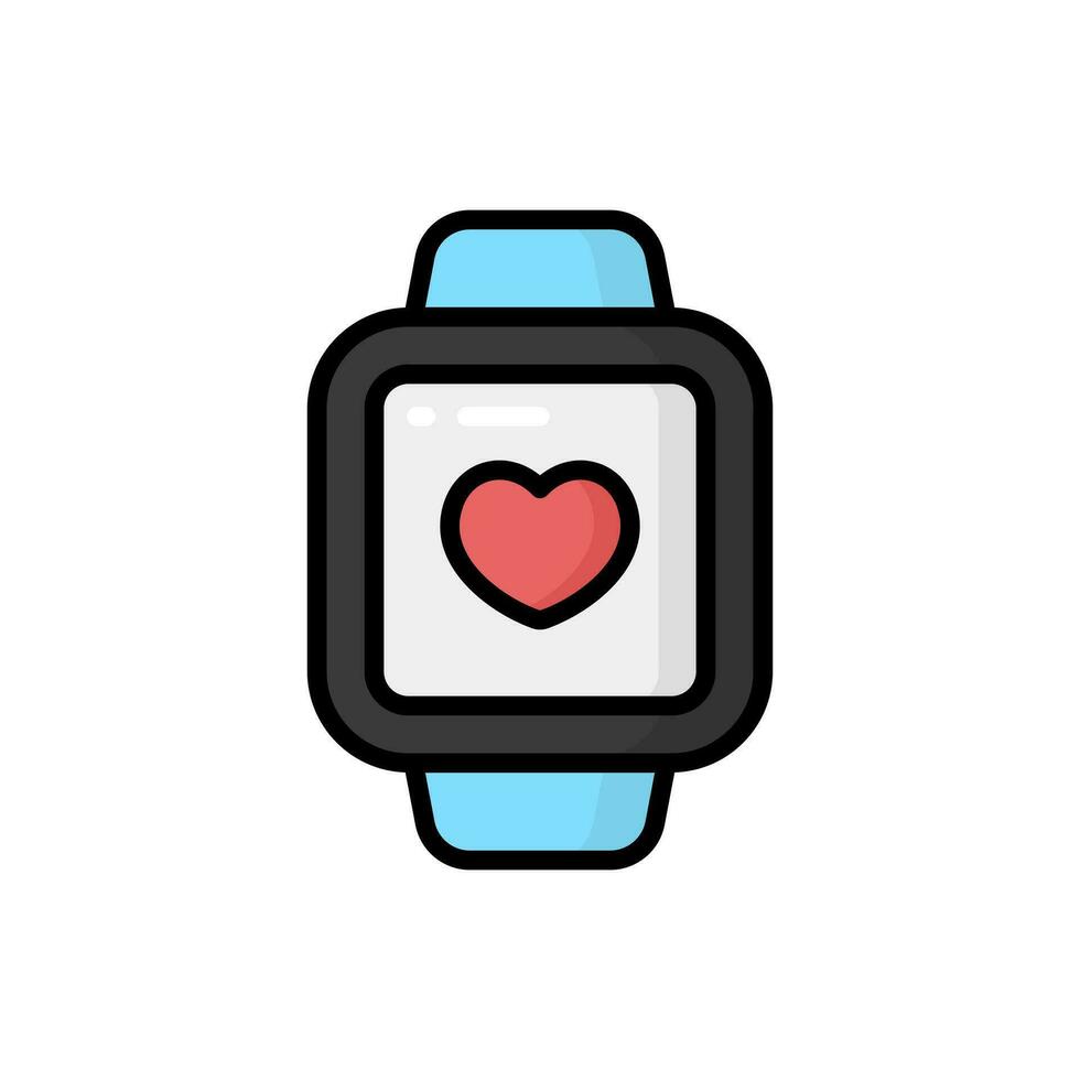 Smartwatch Cartoon Vector Icon Illustration. Technology Icon Concept Isolated Premium Vector. Flat Cartoon Style